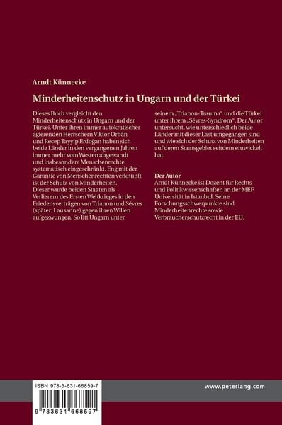 Produktbild: Minderheitenschutz in Ungarn und der T&uuml;rkei