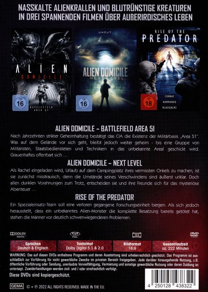 Alien Monsters Kreaturen des Grauens 3 DVDs von Nicolas