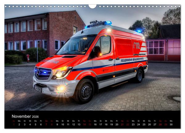 Produktbild: Berufsfeuerwehr Braunschweig (Wandkalender 2026 DIN A3 quer), CALVENDO Monatskalender