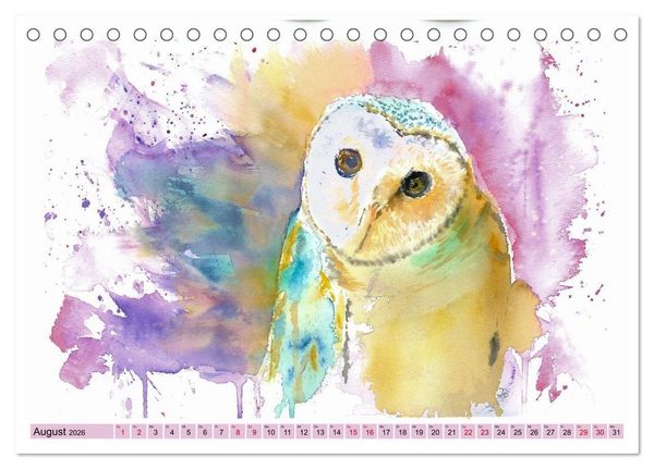 Produktbild: Faszination V&ouml;gel im Aquarell - Expressionistische Kunst von Doris Kr&uuml;ger (Tischkalender 2026 DIN A5 quer), CALVENDO Monatskalender