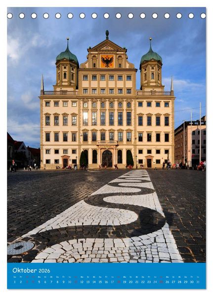 Produktbild: Spaziergang durch Augsburg (Tischkalender 2026 DIN A5 hoch), CALVENDO Monatskalender