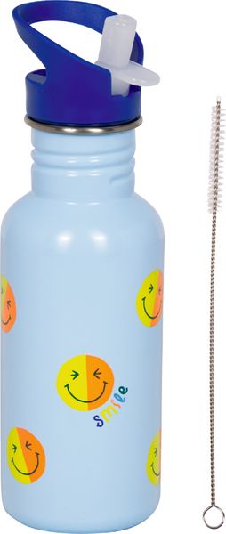 Produktbild: Edelstahlflasche Happy Face (ca. 0.5l) / Kleine Freunde