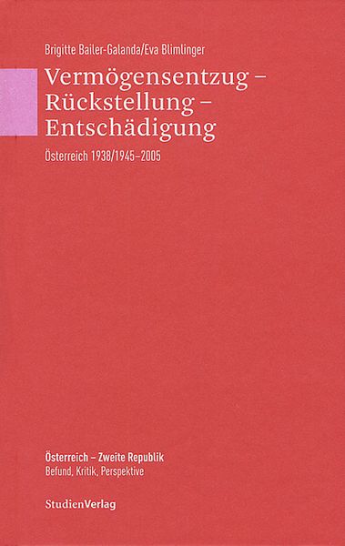 Vermögensentzug - Rückstellung - Entschädigung