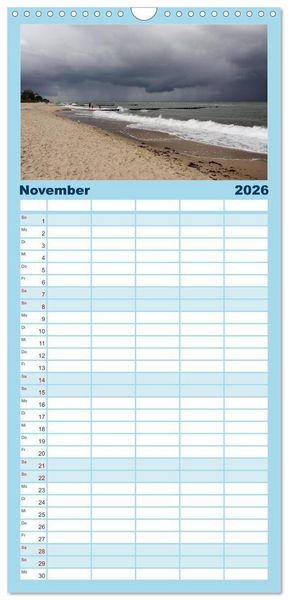 Produktbild: Familienplaner 2026 - K&uuml;hlungsborn mit 5 Spalten (Wandkalender, 21 x 45 cm) CALVENDO