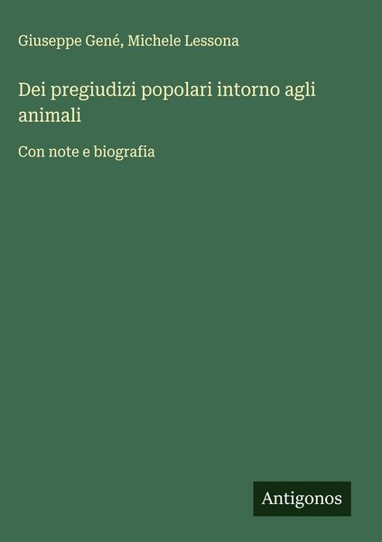 Produktbild: Dei pregiudizi popolari intorno agli animali