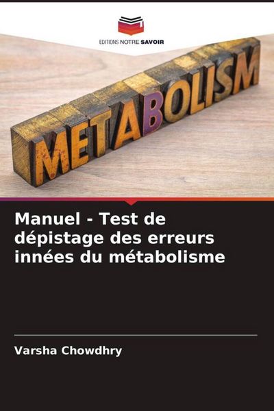 Produktbild: Manuel - Test de d&eacute;pistage des erreurs inn&eacute;es du m&eacute;tabolisme