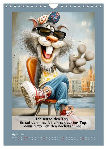 Produktbild: Kratzige Kerle. Trockener Katzenhumor vom Feinsten (Wandkalender 2026 DIN A4 hoch), CALVENDO Monatskalender