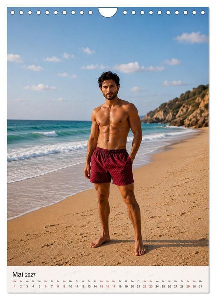 Produktbild: Golden Beach Men - Sinnliche Strandmomente (Wandkalender 2027 DIN A4 hoch), CALVENDO Monatskalender