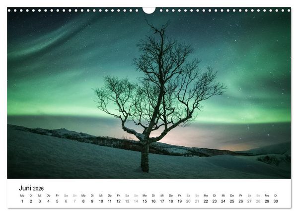 Produktbild: Nordlichter - Farbenspiel am arktischen Nachthimmel (Wandkalender 2026 DIN A3 quer), CALVENDO Monatskalender