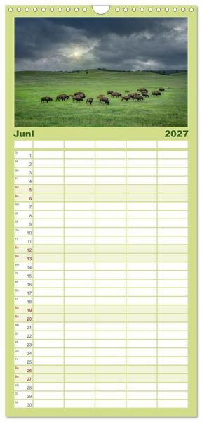 Produktbild: Familienplaner 2027 - Sioux Im Lande von Sitting Bull mit 5 Spalten (Wandkalender, 21 x 45 cm) CALVENDO