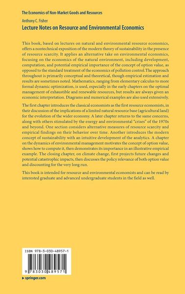 Produktbild: Lecture Notes on Resource and Environmental Economics