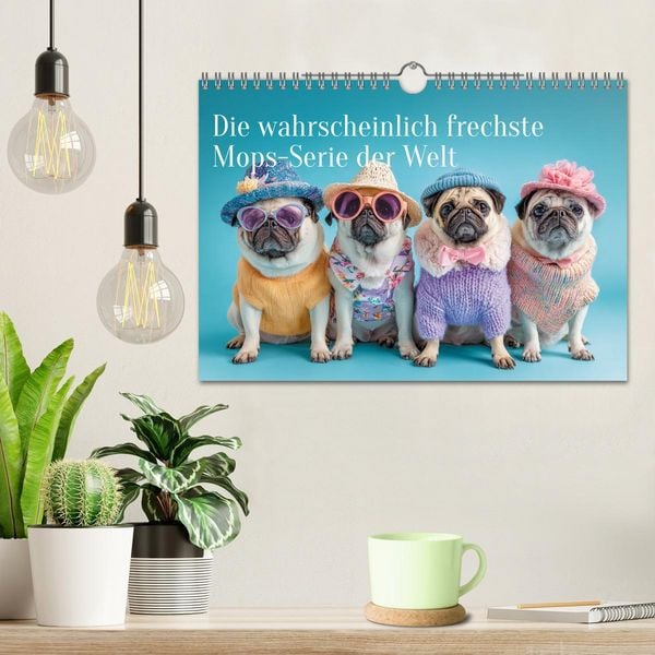 Produktbild: Der wahrscheinlich frechste Mops-Serie der Welt (Wandkalender 2027 DIN A4 quer), CALVENDO Monatskalender