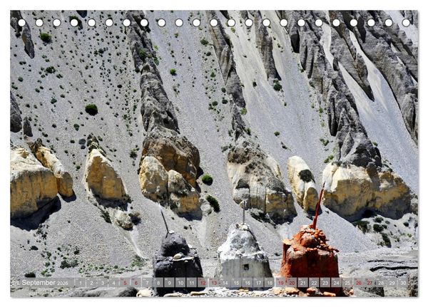 Produktbild: Tsch&ouml;rten, Architektur des Himalaya (Tischkalender 2026 DIN A5 quer), CALVENDO Monatskalender