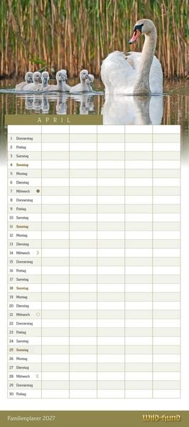Produktbild: WILD UND HUND Edition: Familienplaner Kalender 2027