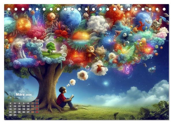 Produktbild: Fantasie und Science Fiction (Tischkalender 2026 DIN A5 quer), CALVENDO Monatskalender