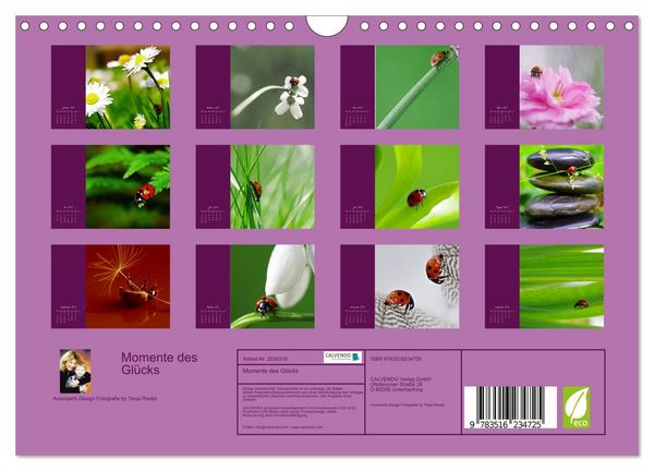 Produktbild: Momente des Gl&uuml;cks (Wandkalender 2026 DIN A4 quer), CALVENDO Monatskalender