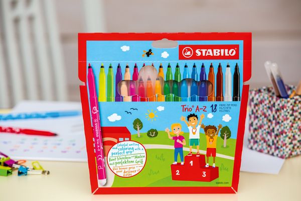 Produktbild: STABILO Filzstifte Trio A-Z 18 St&uuml;ck Kartonetui