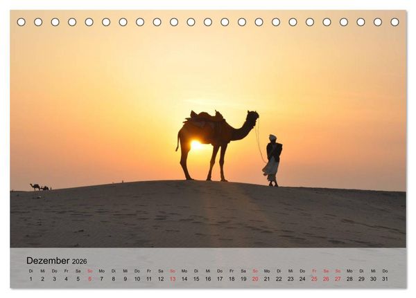 Produktbild: Kamele in der W&uuml;stensonne (Tischkalender 2026 DIN A5 quer), CALVENDO Monatskalender