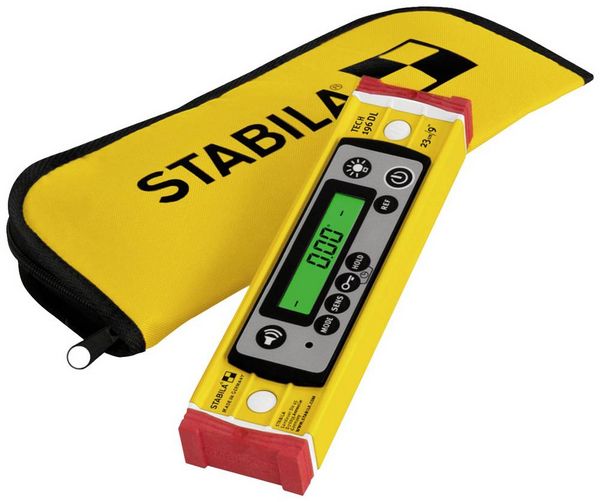Produktbild: Stabila TECH 196 DL 19831 Digitale Wasserwaage mit Rutschstopper, inkl. Tasche 23cm 0.5 mm/m