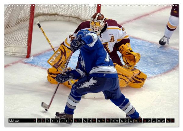 Produktbild: Mit vollem Einsatz - Eishockey (Wandkalender 2026 DIN A2 quer), CALVENDO Monatskalender