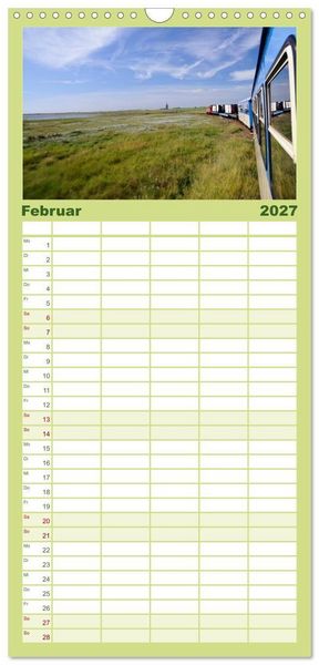 Produktbild: Familienplaner 2027 - Wangerooge &ndash; Eine Perle in der Nordsee. mit 5 Spalten (Wandkalender, 21 x 45 cm) CALVENDO
