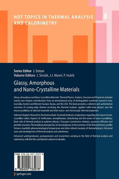 Produktbild: Glassy, Amorphous and Nano-Crystalline Materials
