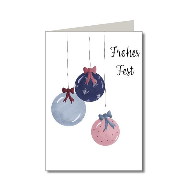 Produktbild: KEITCARDS Weihnachtskarten - handgezeichnete Klappkarten mit Briefumschlag, 6er Set