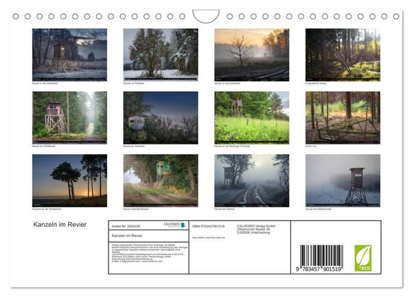 Produktbild: Kanzeln im Revier (Wandkalender 2026 DIN A4 quer), CALVENDO Monatskalender