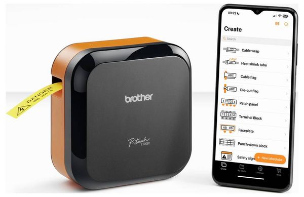 Produktbild: Brother Etikettendrucker Direkt W&auml;rme 180 x 180 dpi Etikettenbreite (max.): 24mm