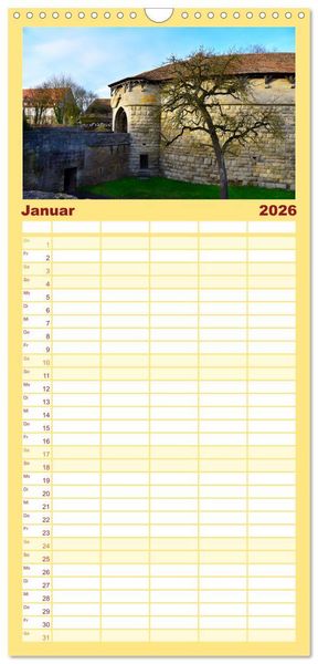 Produktbild: Familienplaner 2026 - Erlebe mit mir Rothenburg ob der Tauber mit 5 Spalten (Wandkalender, 21 x 45 cm) CALVENDO