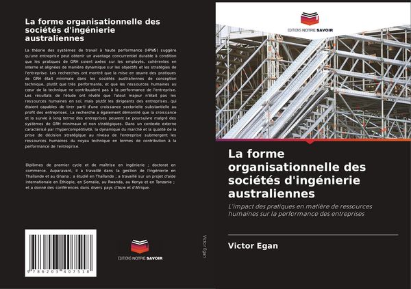Produktbild: La forme organisationnelle des soci&eacute;t&eacute;s d'ing&eacute;nierie australiennes