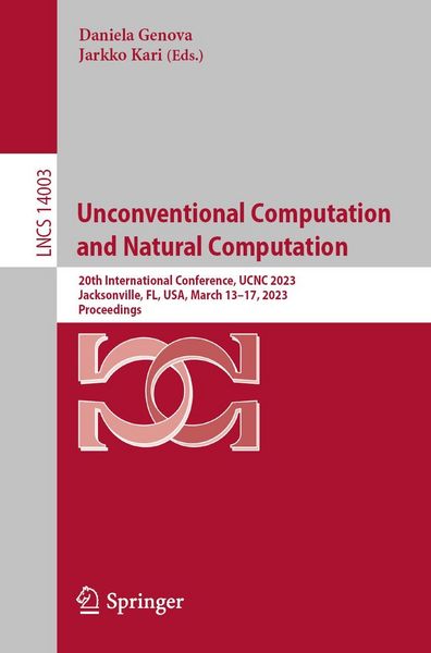 Produktbild: Unconventional Computation and Natural Computation