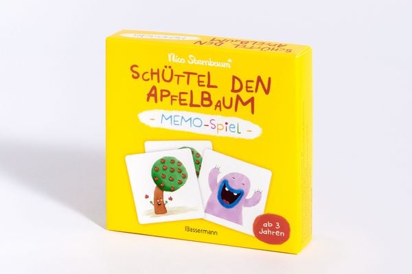 Produktbild: Sch&uuml;ttel den Apfelbaum &ndash; Memo-Spiel mit 40 Spielkarten im Karton. Ab 3 Jahren