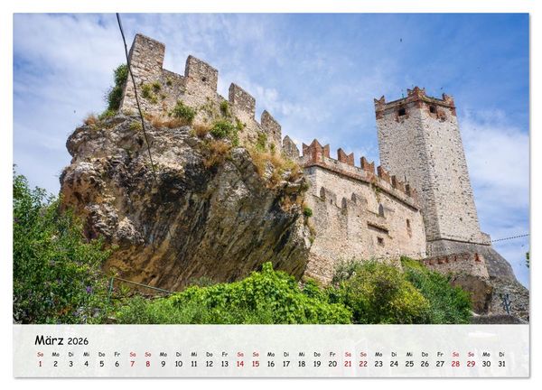 Produktbild: Malcesine - Am Ostufer des Gardasees (hochwertiger Premium Wandkalender 2026 DIN A2 quer), Kunstdruck in Hochglanz