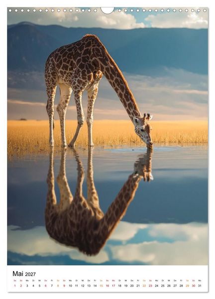 Produktbild: Giraffen - die Welt von oben betrachtet (Wandkalender 2027 DIN A3 hoch), CALVENDO Monatskalender