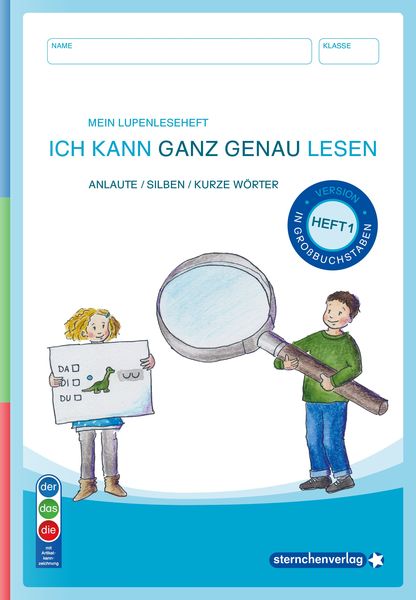 Mein Lupenleseheft 1 - Ich kann ganz genau lesen - Ausgabe: IN GROßBUCHSTABEN (DaZ), Taschenbuch von Sternchenverlag GmbH,Katrin Langhans,