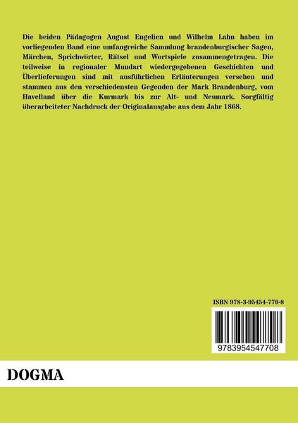 Produktbild: Der Volksmund in der Mark Brandenburg