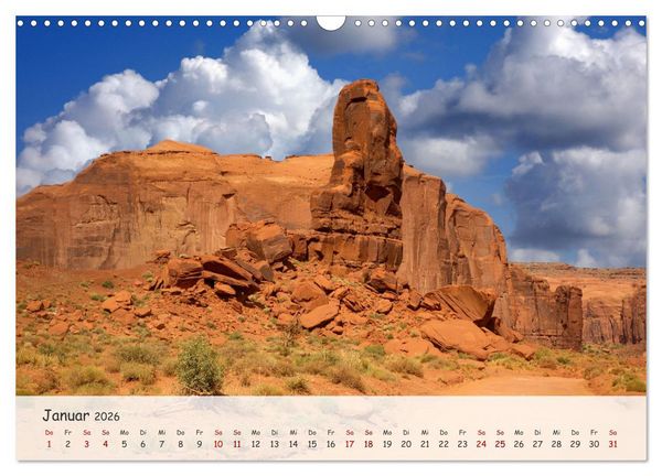Produktbild: Monument Valley - Faszinierende Westernkulisse in den USA (Wandkalender 2026 DIN A3 quer), CALVENDO Monatskalender