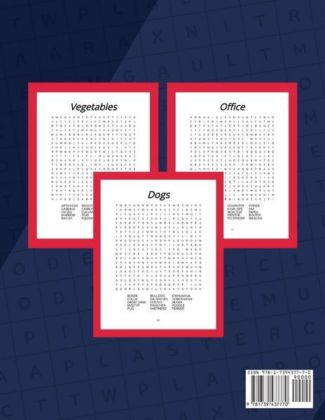 Produktbild: Word Search For Adults | 100 Large Print Puzzles | Puzzle Book For Adults | Adult Activity Book | Large Print Search and Find Themed Puzzles | Brain G