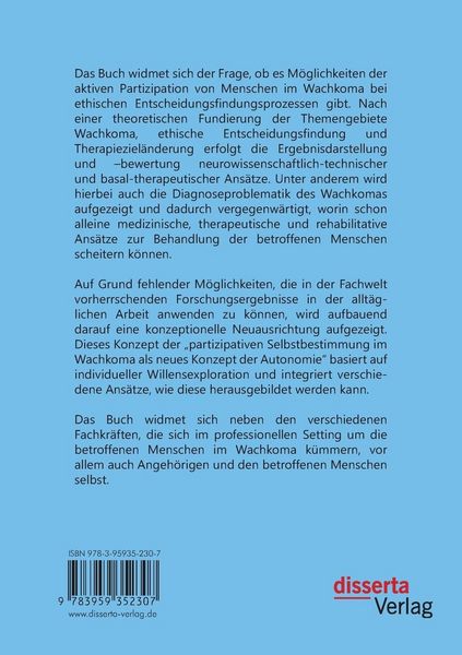 Produktbild: Autonomie trotz Wachkoma: Ethische Entscheidungsfindung bei neurologisch schwerst erkrankten Menschen