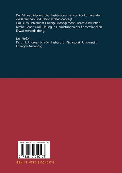 Produktbild: Change Management p&auml;dagogischer Institutionen
