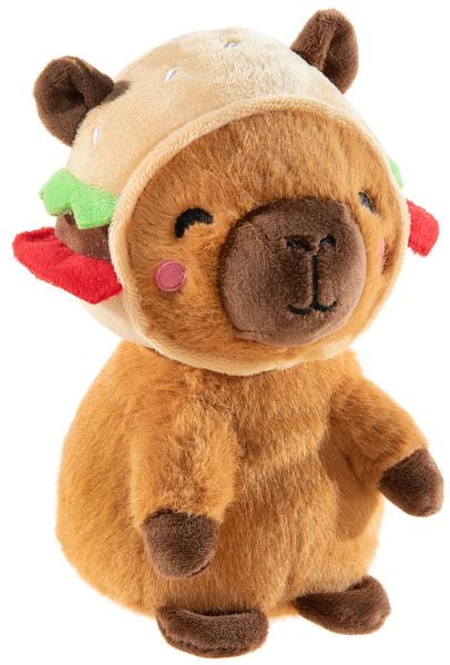 Heunec 380844 - CAPY-CREW Capybara Burger, Plüschtier, 18 cm