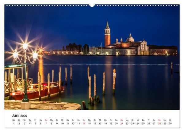 Produktbild: Die Attraktionen von Venedig (hochwertiger Premium Wandkalender 2026 DIN A2 quer), Kunstdruck in Hochglanz