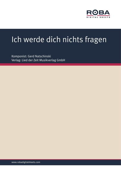 Produktbild: Ich werde dich nichts fragen