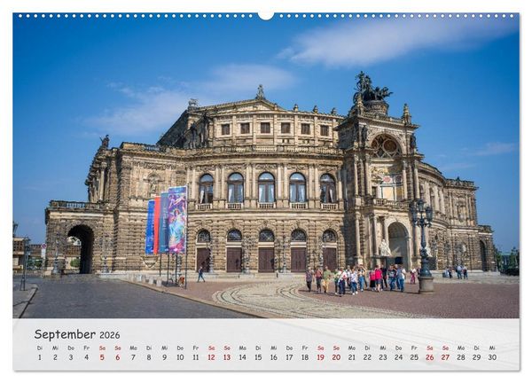 Produktbild: Dresden - Sachsens Perle an der Elbe (Wandkalender 2026 DIN A2 quer), CALVENDO Monatskalender