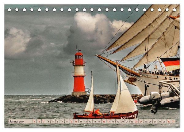 Produktbild: Hanse Sail - Rostock. Du bist so sch&ouml;n (Tischkalender 2027 DIN A5 quer), CALVENDO Monatskalender