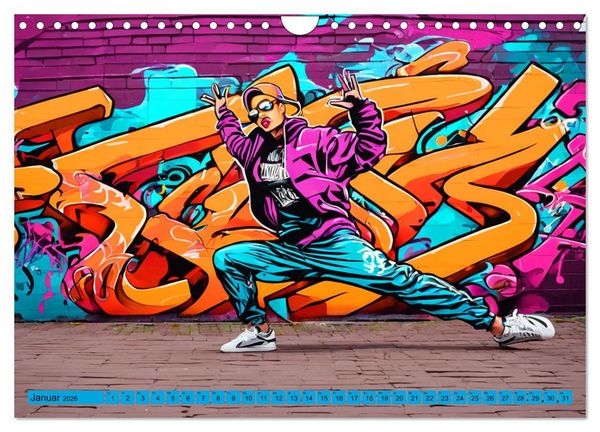 Produktbild: Lebensart Hip Hop (Wandkalender 2026 DIN A4 quer), CALVENDO Monatskalender