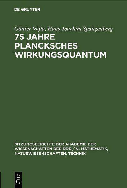 Produktbild: 75 Jahre Plancksches Wirkungsquantum