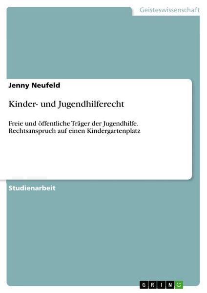Produktbild: Kinder- und Jugendhilferecht
