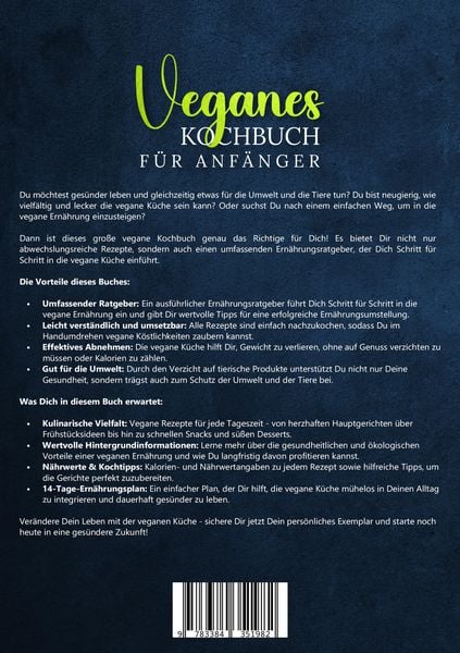 Produktbild: Veganes Kochbuch f&uuml;r Anf&auml;nger